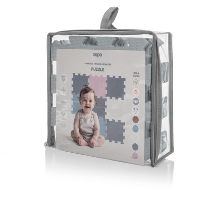 ZOPA Pěnová podložka Puzzle 30x30 cm 9ks, Light Grey Light Grey