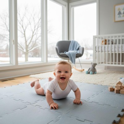 ZOPA Pěnová podložka Puzzle 30x30 cm 9ks, Light Grey Light Grey