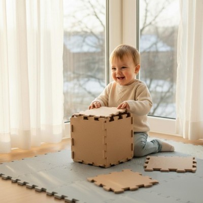 ZOPA Pěnová podložka Puzzle 30x30 cm 9ks, Light Grey Light Grey