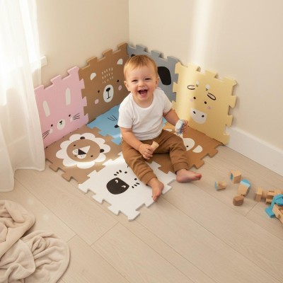 ZOPA Pěnová podložka Puzzle 30x30 cm 9ks, Light Grey Light Grey