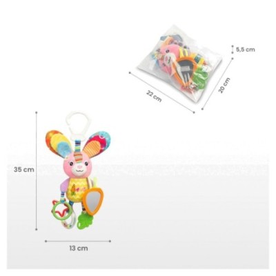 Závěsná hračka, chrastítko - Králíček