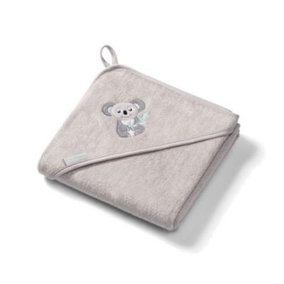 5901435416358_Bambusová osuška s kapucí Koala 100x100 cm - šedá