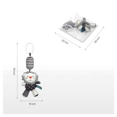 Závěsná hračka nejen do kočárku BLACK&WHITE - Slon