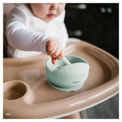 Silikonová miska s přísavkou - mátová