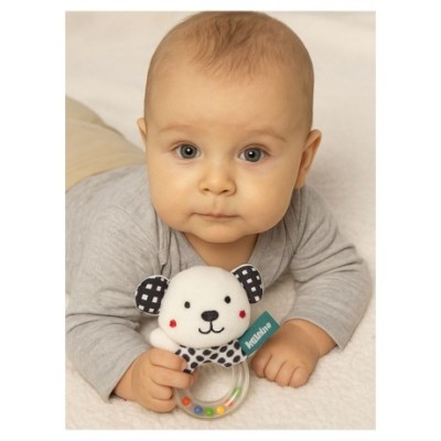 Senzorické chrastítko black&white - Medvídek