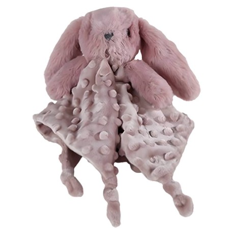 Zajíček Teddy usínáček plyšový 26cm  -tmavě růžový