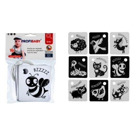 8594024223481_profibaby_černobílé_kontrastní_kartičky_zvířátek