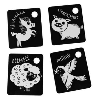 Profibaby černobílé kontrastní kartičky zvířátek