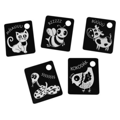 Profibaby černobílé kontrastní kartičky zvířátek