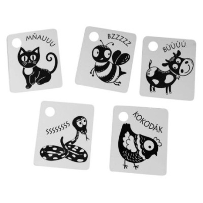 Profibaby černobílé kontrastní kartičky zvířátek