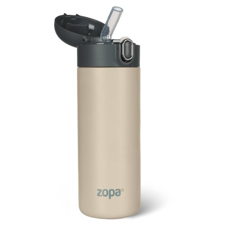 ZOPA Termoska na tekutiny s brčkem 400 ml, Cookie beige Cookie beige