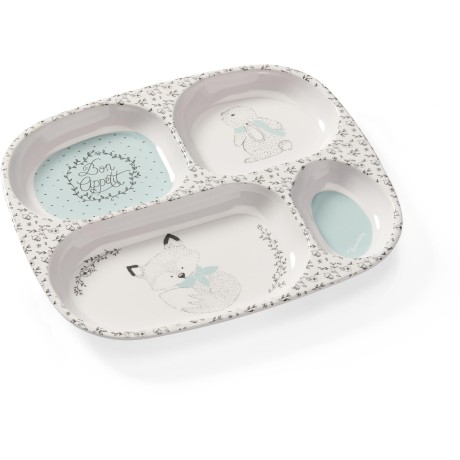 THERMOBABY Dělený melaminový talířek, Forest Forest