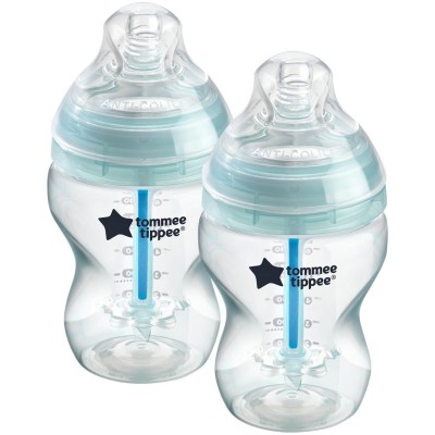 TOMMEE TIPPEE Kojenecká lahev, ANTI-COLIC, pomalý průtok, 0+, 260 ml, 2ks