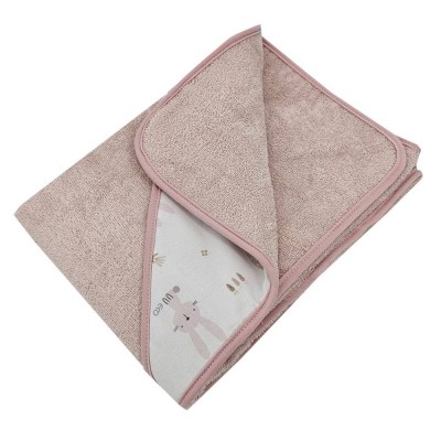 Osuška králík, růžová, 100 × 100 cm