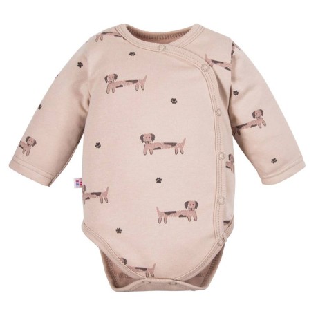 Eevi body Puppy Playtime ze 100% bavlny -béžové