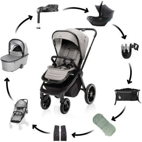 ZOPA Maxi set Kočárek Move Cross 3, Metal Grey Metal Grey