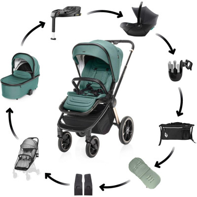 ZOPA Maxi set Kočárek Move Cross 3, Antique Green Antique Green