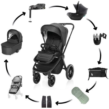 ZOPA Maxi set Kočárek Move Cross 3, All Black All Black