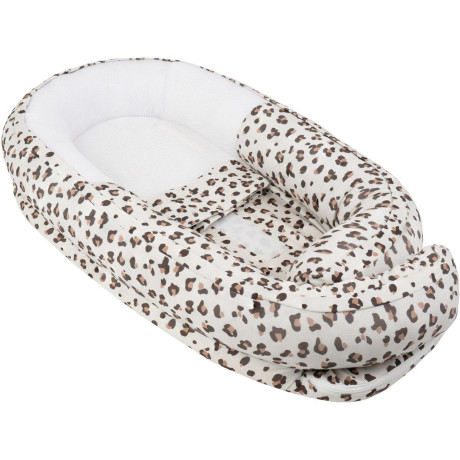DOOMOO Doomoo Cocoon hnízdečko, Leopard Cream Leopard Cream