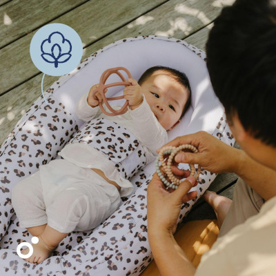 DOOMOO Doomoo Cocoon hnízdečko, Leopard Cream Leopard Cream