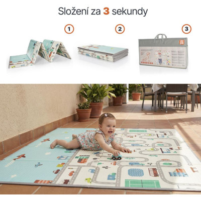 ZOPA Multifunkční pěnová skládací podložka oboustranná 200x150, Forest Forest