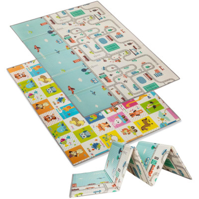 ZOPA Multifunkční pěnová skládací podložka oboustranná 200x150, City City