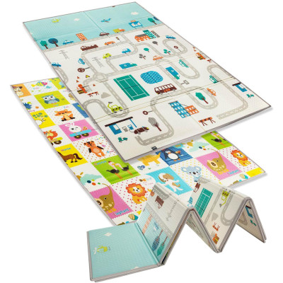 ZOPA Multifunkční pěnová skládací podložka oboustranná 180x120, City City