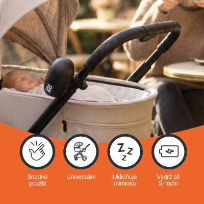 ZOPA Houpadlo kočárku přenosné Bobby nabíjecí, Matt Black Matt Black