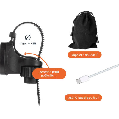 ZOPA Houpadlo kočárku přenosné Bobby nabíjecí, Matt Black Matt Black